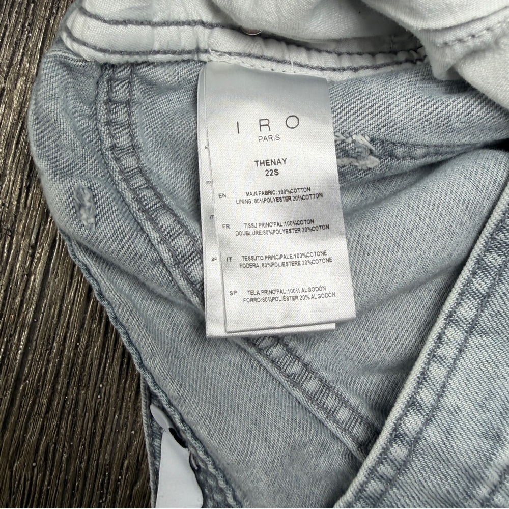IRO Thenay Carrot-fit Jeans In Blue Grey Size 38 - Medium MSRP $395 - Picture 7 of 8
